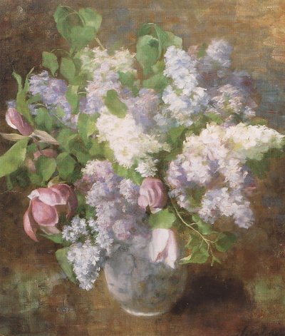 Spanish Lilac and Magnolias by Ivana Kobilca